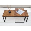 FUSIO - II tömör rózsafa dohányzóasztal szett