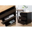 BIG DEAL görgős tároló - fekete/tölgy