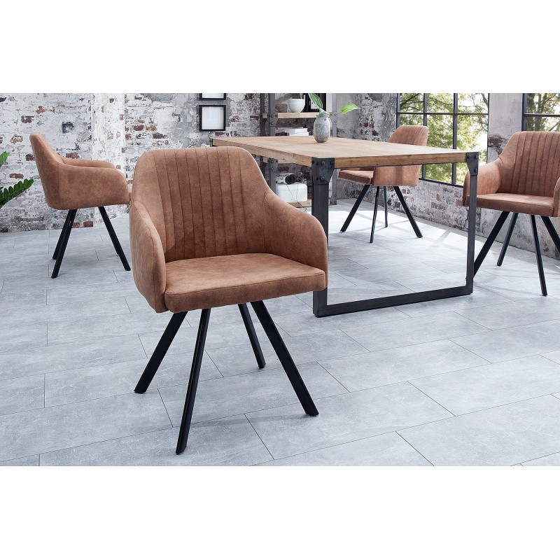 VIBE design szék - vintage barna