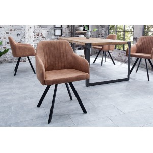 VIBE design szék - vintage barna INVICTA