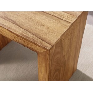 MADEIRA II tömör akácfa design dohányzóasztal / lerakóasztal szett