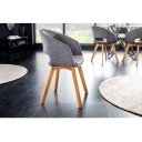 NORDIC STAR design szék - szürke/tölgy