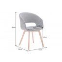 NORDIC STAR design szék - szürke/tölgy