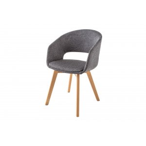 NORDIC STAR design szék - szürke/tölgy