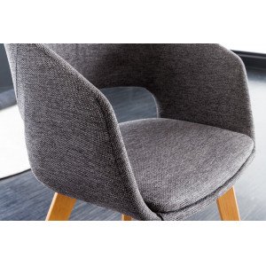 NORDIC STAR design szék - szürke/tölgy