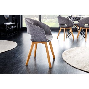 NORDIC STAR design szék - szürke/tölgy