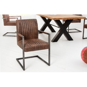 ASTON - II design szék - vintage barna INVICTA