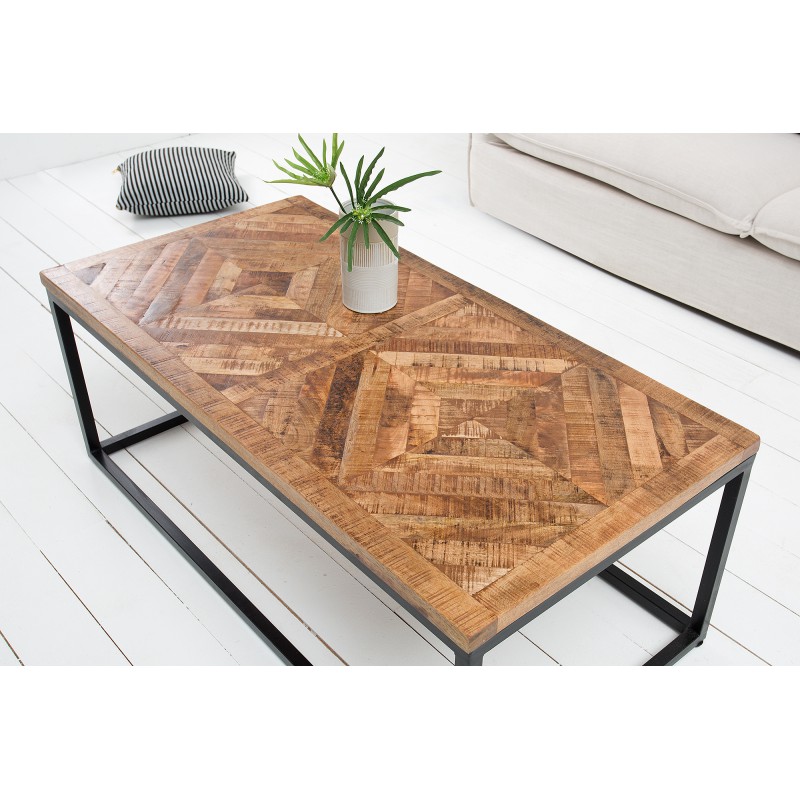 MONDALI design mangófa dohányzóasztal - 100cm