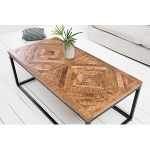 MONDALI design mangófa dohányzóasztal - 100cm Fa