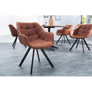 BUTTON design szék - barna INVICTA