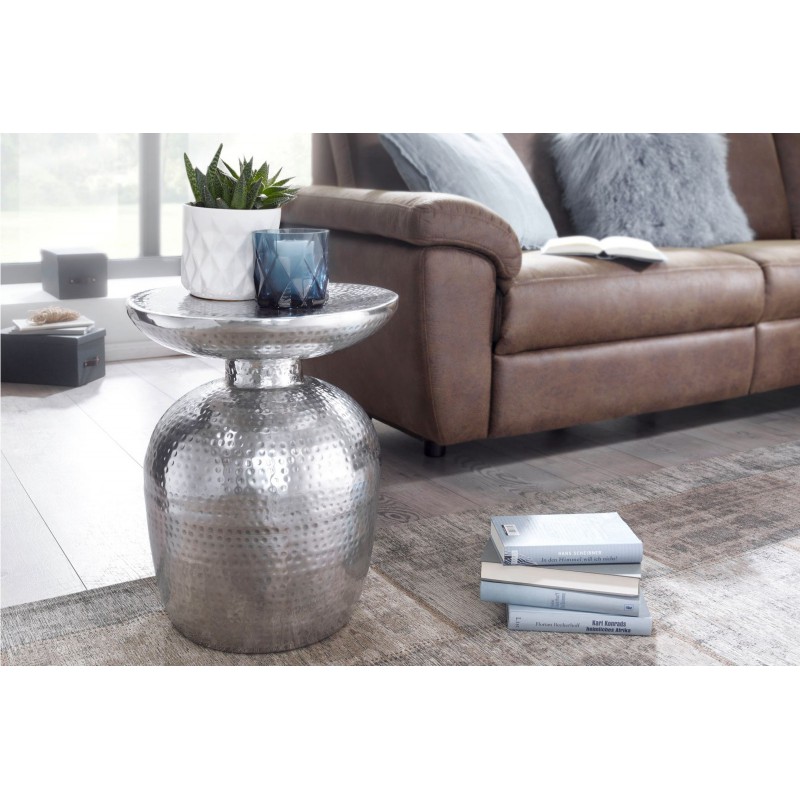 DELYA alumínium lerakóasztal - ezüst