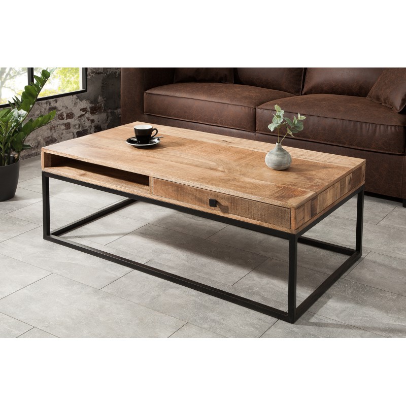 CRAFTER - II tömör mangófa dohányzóasztal