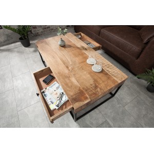 CRAFTER - II tömör mangófa dohányzóasztal