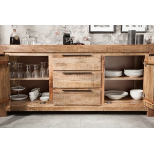 CRAFTER tömör mangófa komód - 175cm