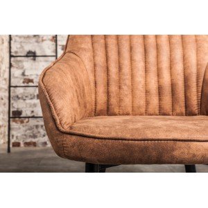 STICH vintage stílusú design szék - barna