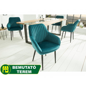 STICH bársony design szék - türkíz INVICTA