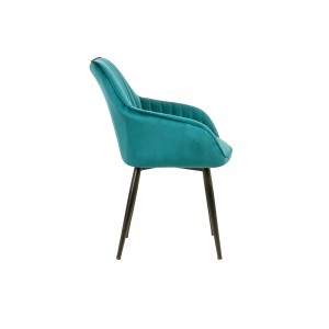 STICH bársony design szék - türkíz