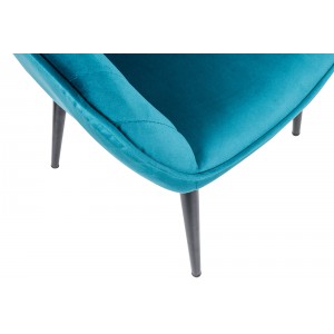 STICH bársony design szék - türkíz