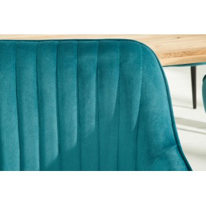 STICH bársony design szék - türkíz