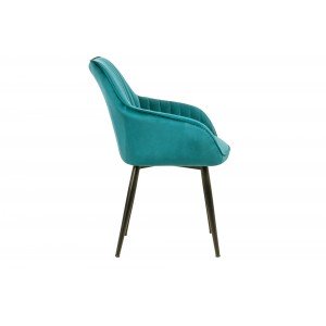 STICH bársony design szék - türkíz
