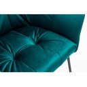 BERNARD design bársony szék - türkiz