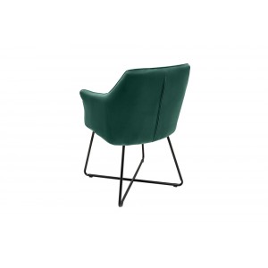 BERNARD design bársony szék - zöld