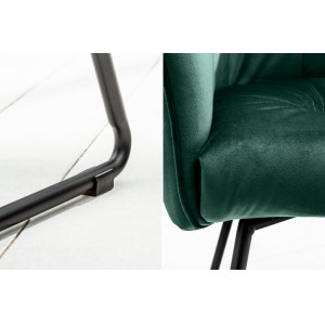 BERNARD design bársony szék - zöld
