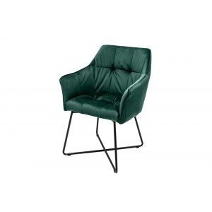 BERNARD design bársony szék - zöld