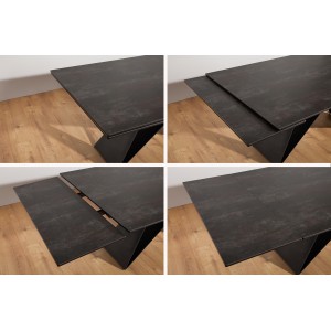 ARTISTIC DARK design bővíthető étkezőasztal - 180-260cm