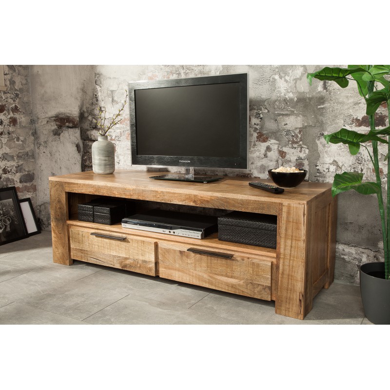 CRAFTER tömör mangófa TV- szekrény - 130cm