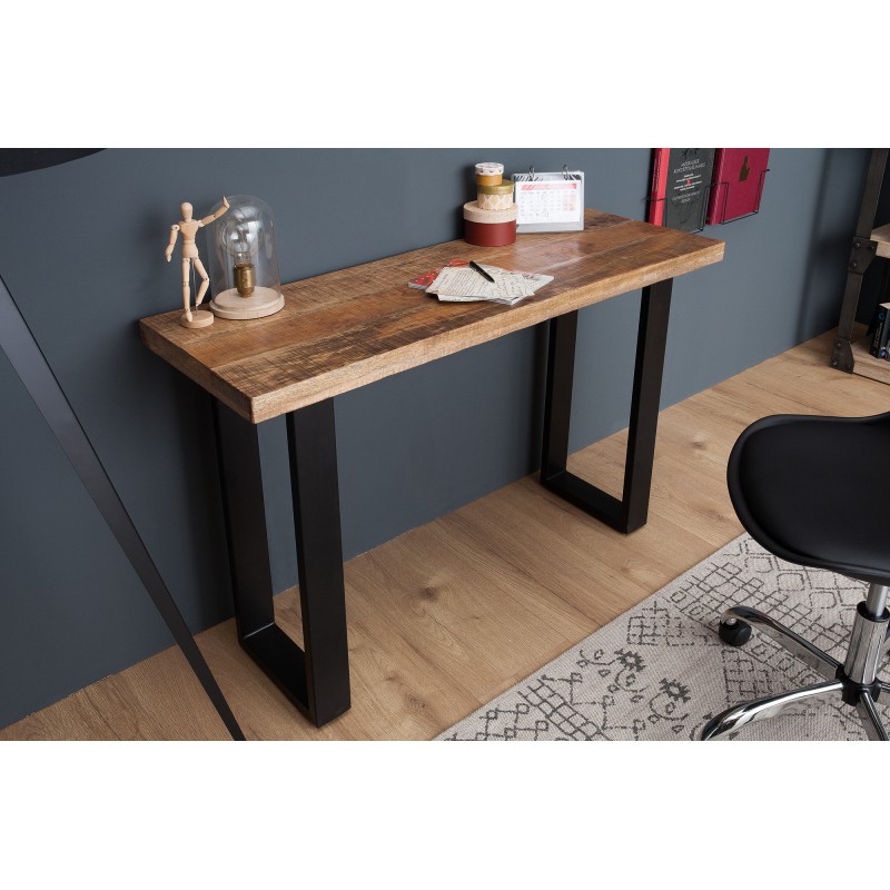 CRAFTER tömör mangófa konzolasztal - 115cm