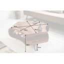 CAMBER tömör rózsafa dohányzóasztal - 90cm