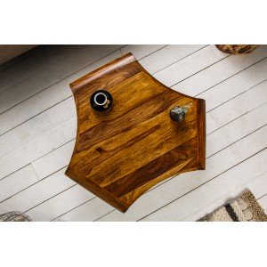 CAMBER tömör rózsafa dohányzóasztal - 90cm