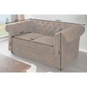 CHESTER design 2 személyes kanapé - antik kávé