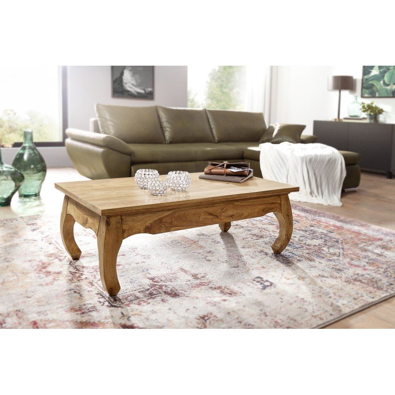 OPIUM tömör akácfa dohányzóasztal 110cm