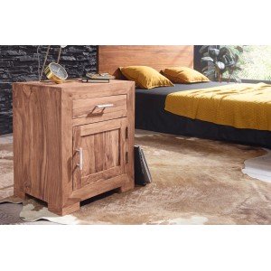 KALKUTTA tömör akácfa éjjeliszekrény Éjjeliszekrények