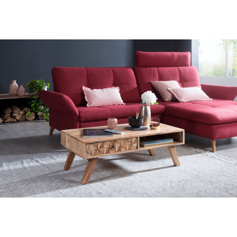 REWA tömör akác dohányzóasztal - 95cm