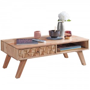 REWA tömör akác dohányzóasztal - 95cm