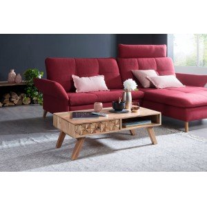 REWA tömör akác dohányzóasztal - 95cm Fa