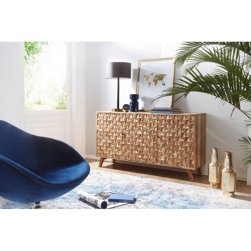 REWA tömör akác komód - 140cm