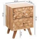 REWA tömör akác éjjeliszekrény - 44cm