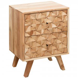 REWA tömör akác éjjeliszekrény - 44cm