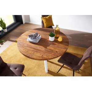 VIDAN tömör rózsafa kerek étkezőasztal - 130cm