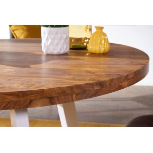 VIDAN tömör rózsafa kerek étkezőasztal - 130cm