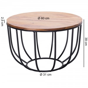 MANORA design rózsafa dohányzóasztal - 60cm