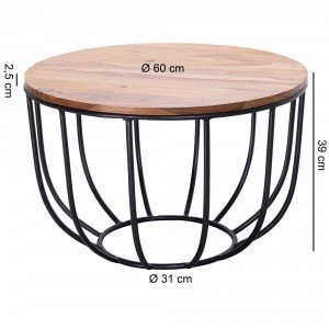 MANORA design rózsafa dohányzóasztal - 60cm