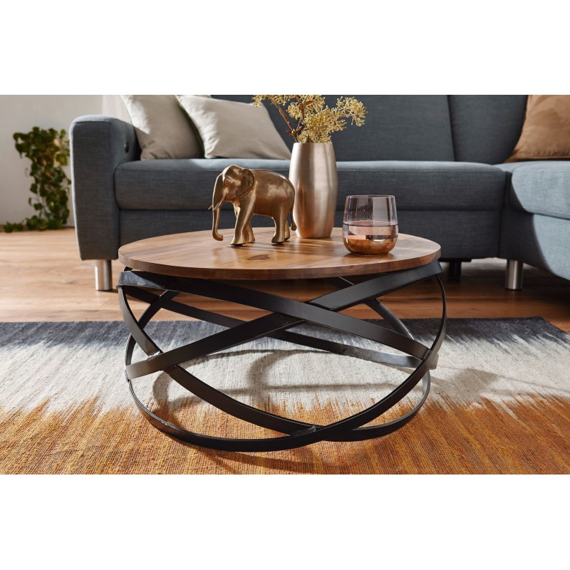 MANUR tömör rózsafa dohányzóasztal - 60cm