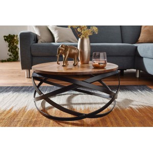 MANUR tömör rózsafa dohányzóasztal - 60cm Fa