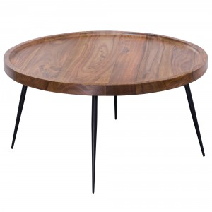 PAULA tömör rózsafa dohányzóasztal - 75cm