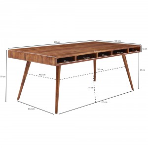 INDAUR tömör rózsafa design étkezőasztal